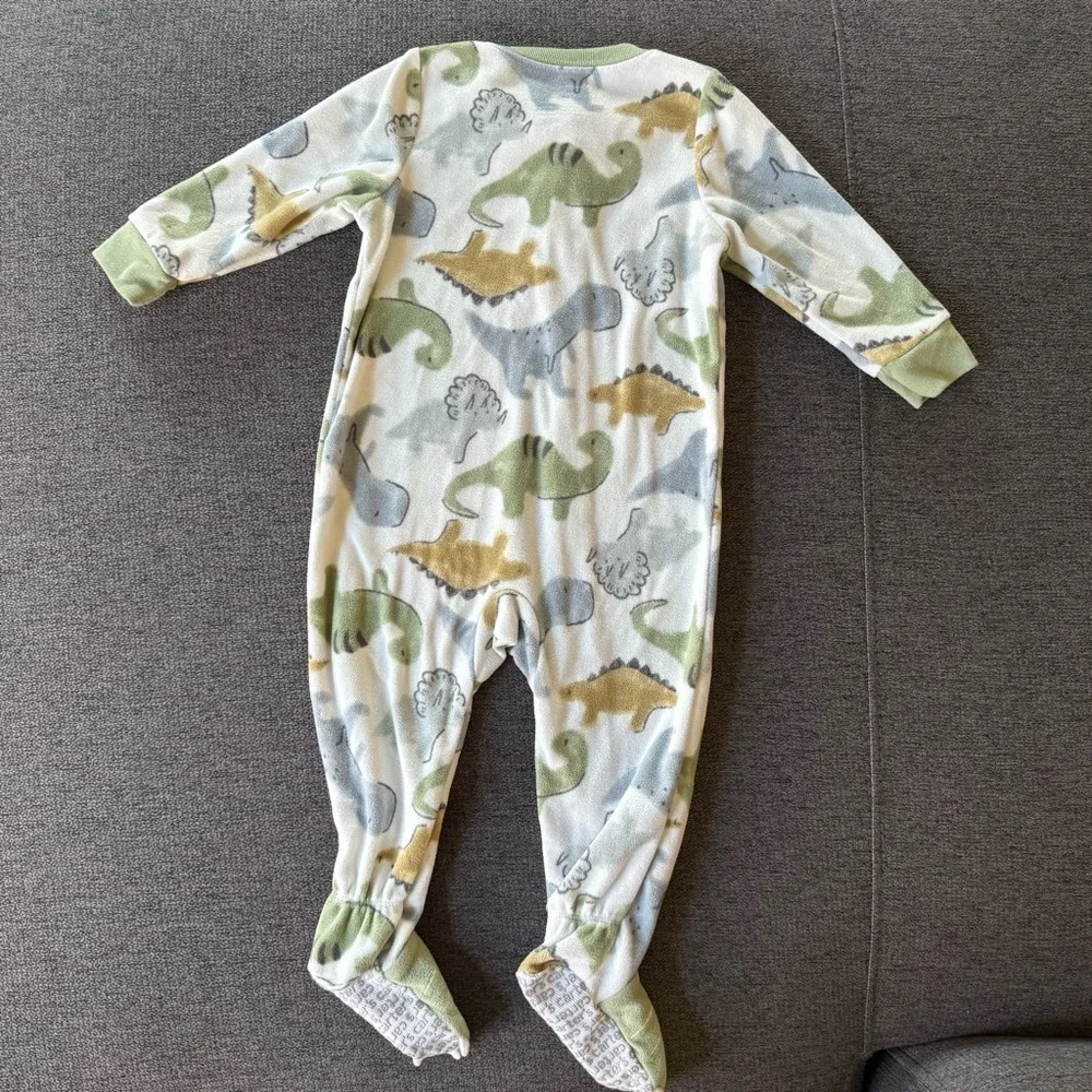 Carter’s Dinosaurs Fleece Pajama Footed 2-way Zip Baby Boy 12M